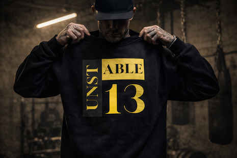 Mens Hoodie Square Unstable 13 Centre Logo