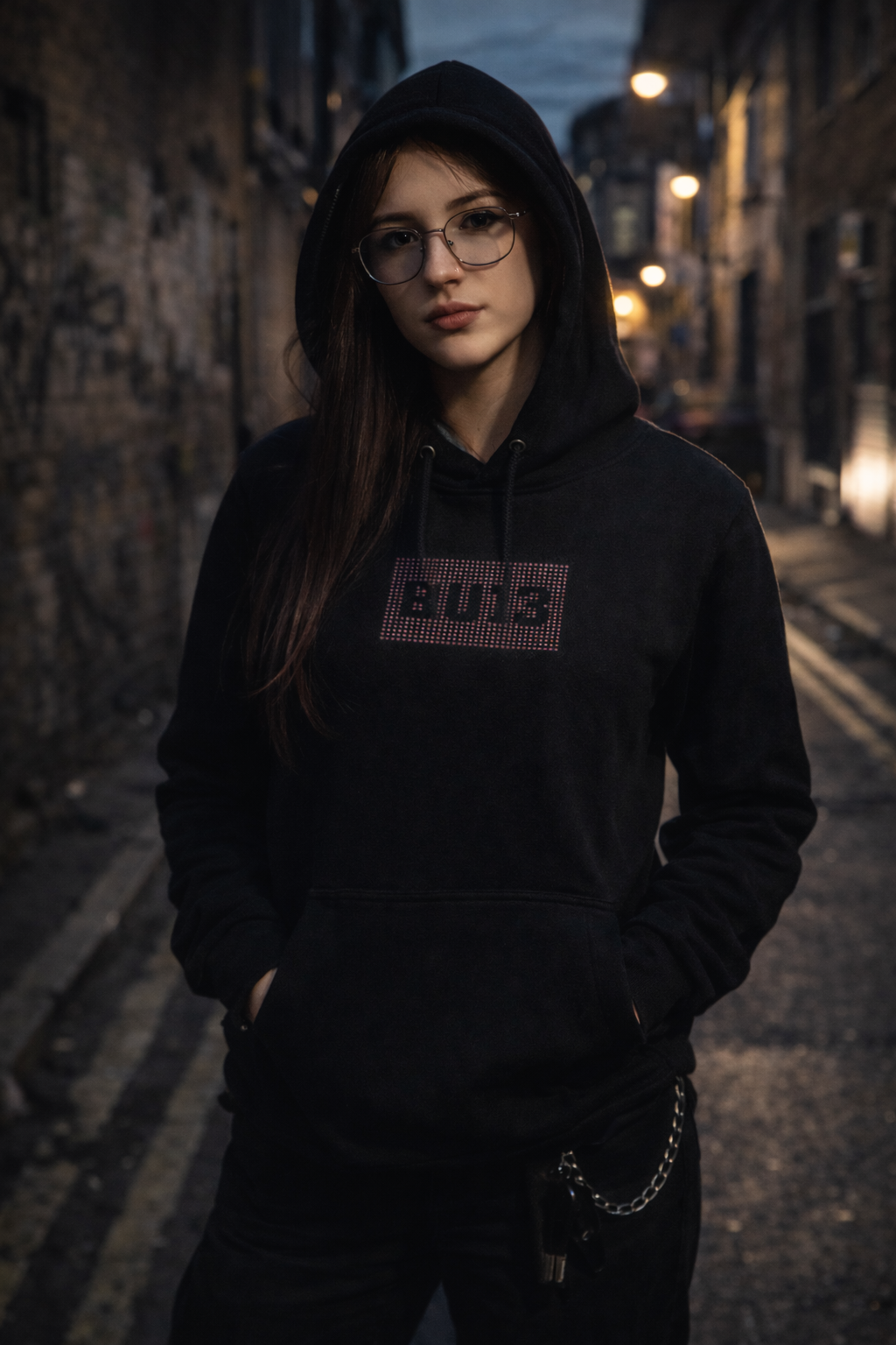 Ladies BU13 Hoodie Dotted Logo