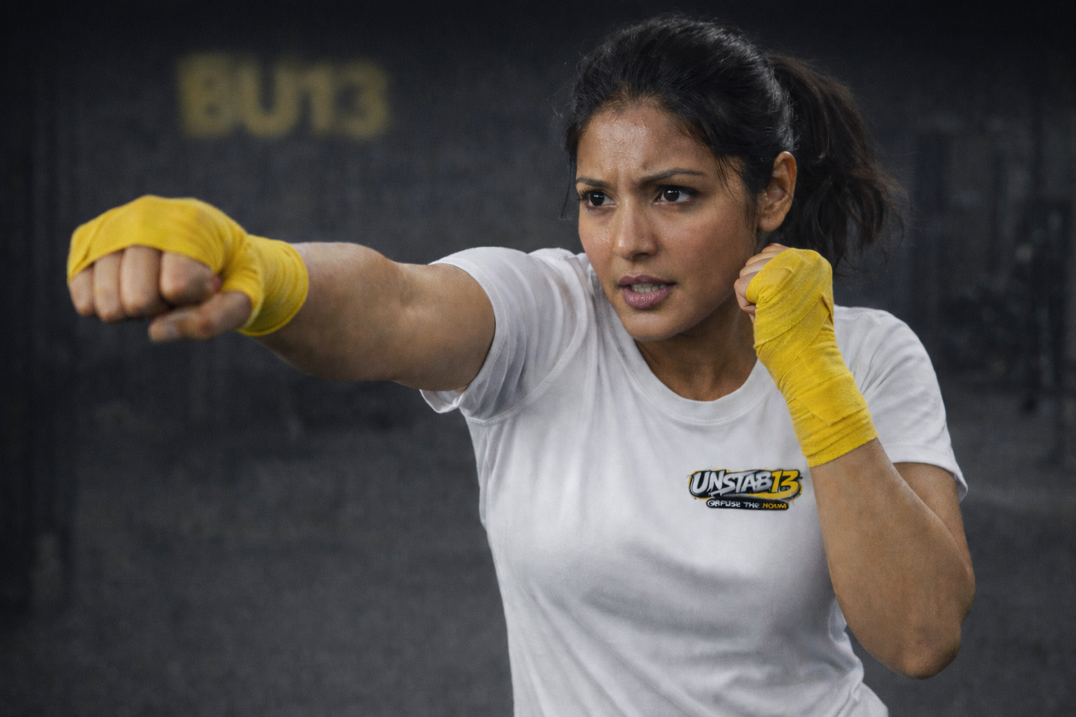 Ladies TriDri® Panelled Tech Tee Small Crest Unstab13 Logo